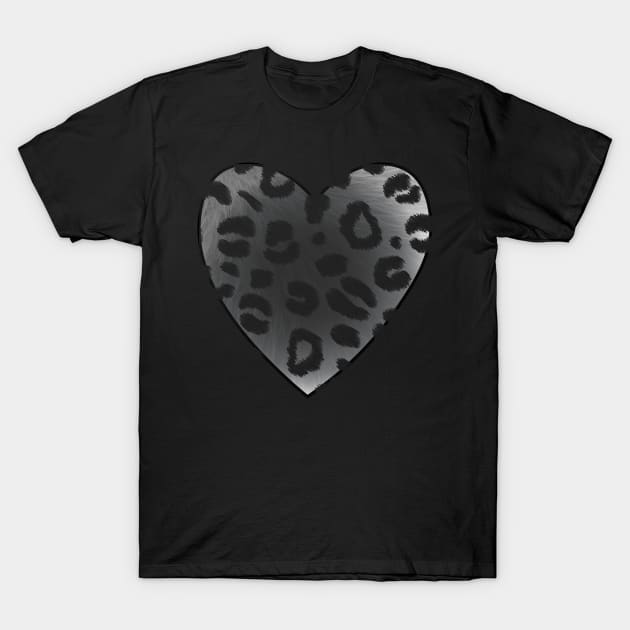 Leopard Heart Casual 90s Fashion Trend T-Shirt by artist369